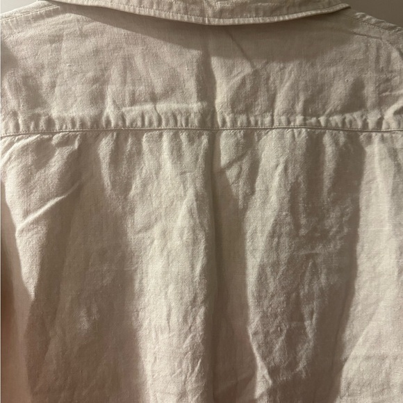 100% Linen Jones New York Signature Tunic Button Top - Picture 4 of 7